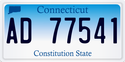 CT license plate AD77541