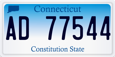 CT license plate AD77544