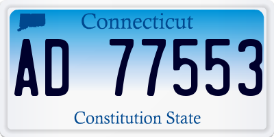 CT license plate AD77553