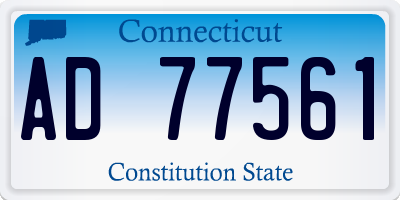 CT license plate AD77561