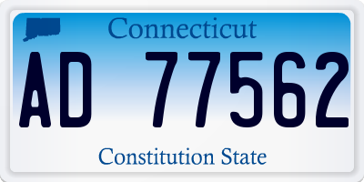 CT license plate AD77562