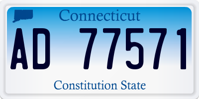 CT license plate AD77571