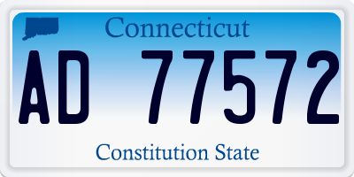 CT license plate AD77572