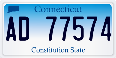 CT license plate AD77574