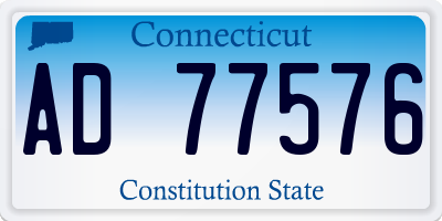 CT license plate AD77576