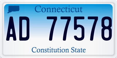 CT license plate AD77578