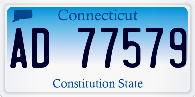 CT license plate AD77579
