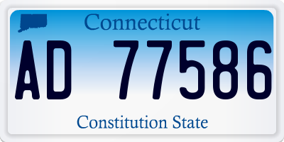 CT license plate AD77586