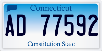 CT license plate AD77592