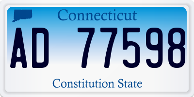 CT license plate AD77598