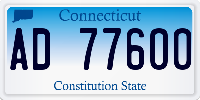 CT license plate AD77600