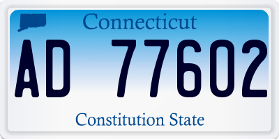 CT license plate AD77602