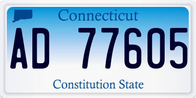 CT license plate AD77605