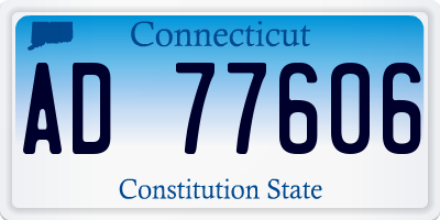 CT license plate AD77606