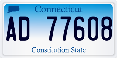 CT license plate AD77608