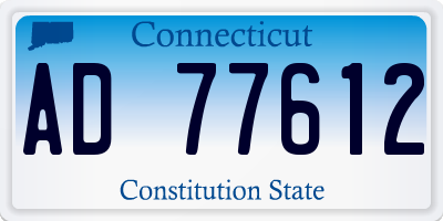 CT license plate AD77612