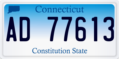 CT license plate AD77613