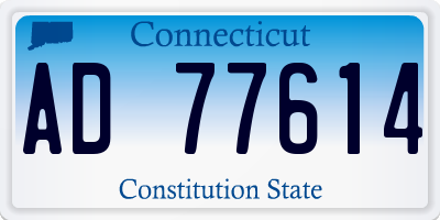 CT license plate AD77614