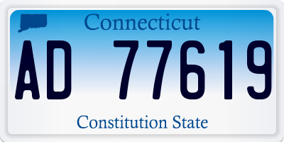 CT license plate AD77619