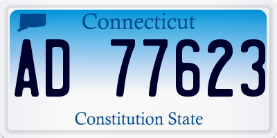 CT license plate AD77623