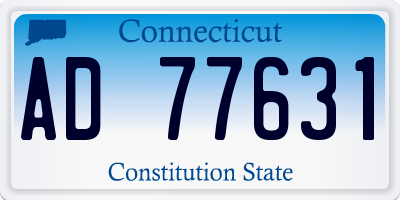 CT license plate AD77631