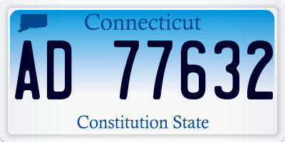 CT license plate AD77632