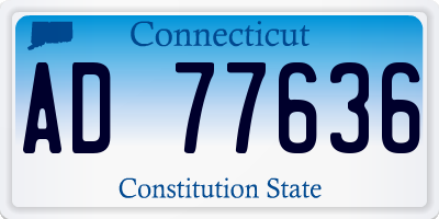 CT license plate AD77636