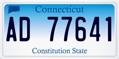 CT license plate AD77641