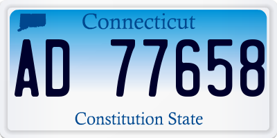 CT license plate AD77658