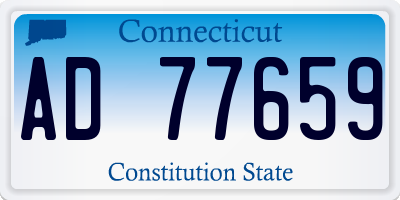 CT license plate AD77659