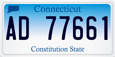 CT license plate AD77661