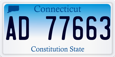CT license plate AD77663