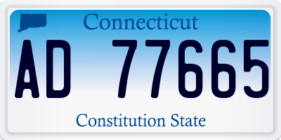CT license plate AD77665