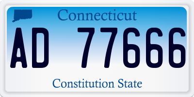 CT license plate AD77666