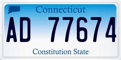 CT license plate AD77674