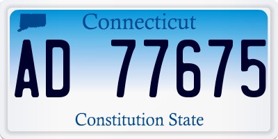 CT license plate AD77675