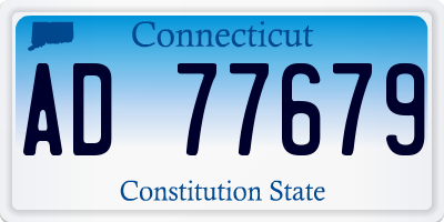 CT license plate AD77679
