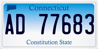 CT license plate AD77683