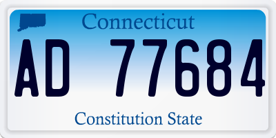 CT license plate AD77684