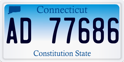 CT license plate AD77686
