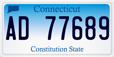 CT license plate AD77689