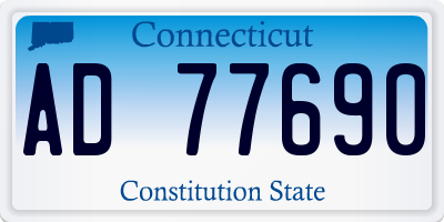CT license plate AD77690