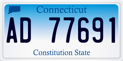 CT license plate AD77691