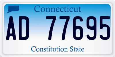 CT license plate AD77695