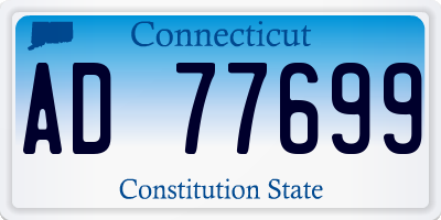 CT license plate AD77699
