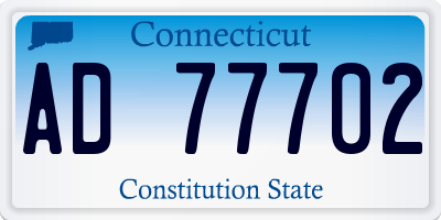 CT license plate AD77702