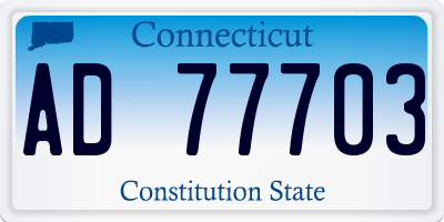 CT license plate AD77703