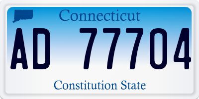 CT license plate AD77704