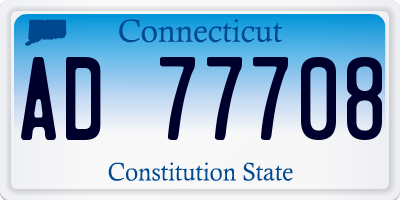 CT license plate AD77708