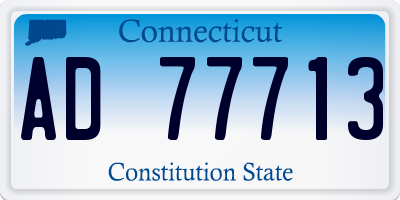 CT license plate AD77713